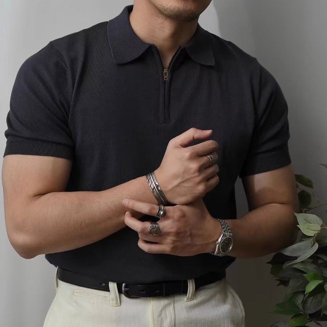 OLD MONEY Quarter-Zip Polo